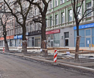 Przebudowa al. Wojska Polskiego - marzec 2022