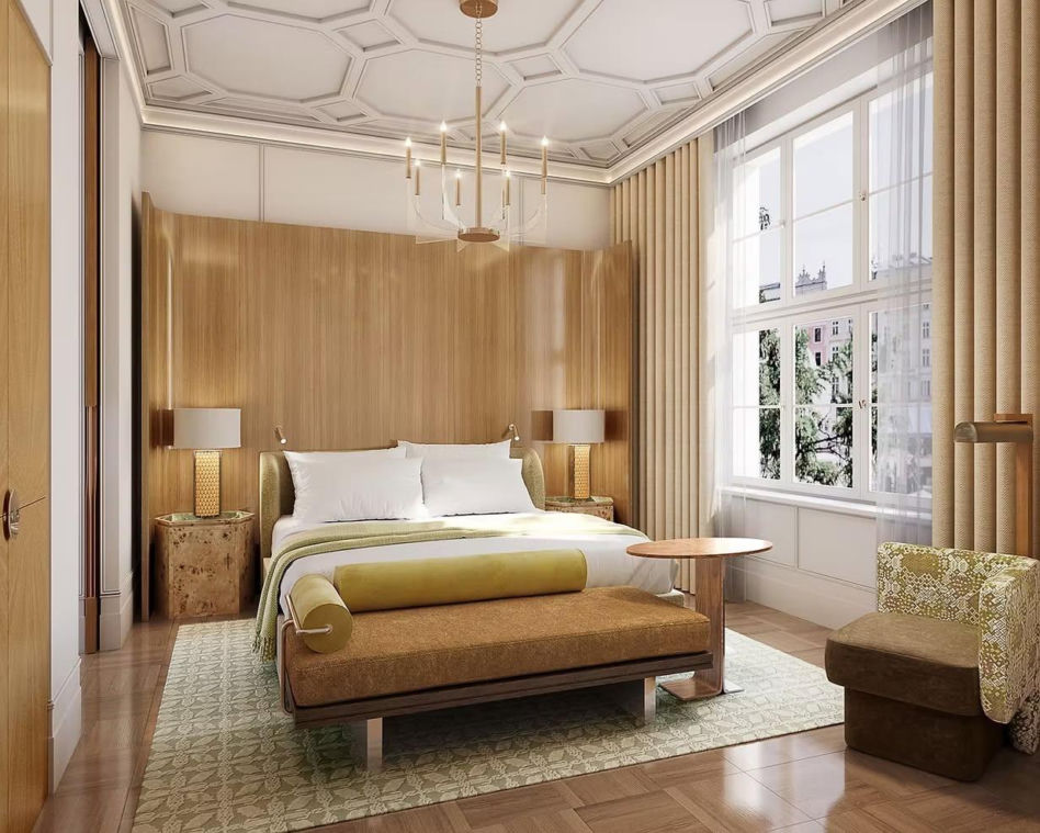 Wnętrza hotelu Mariott w Krakowie według projektu londyńskiego studia Suited Interior Design