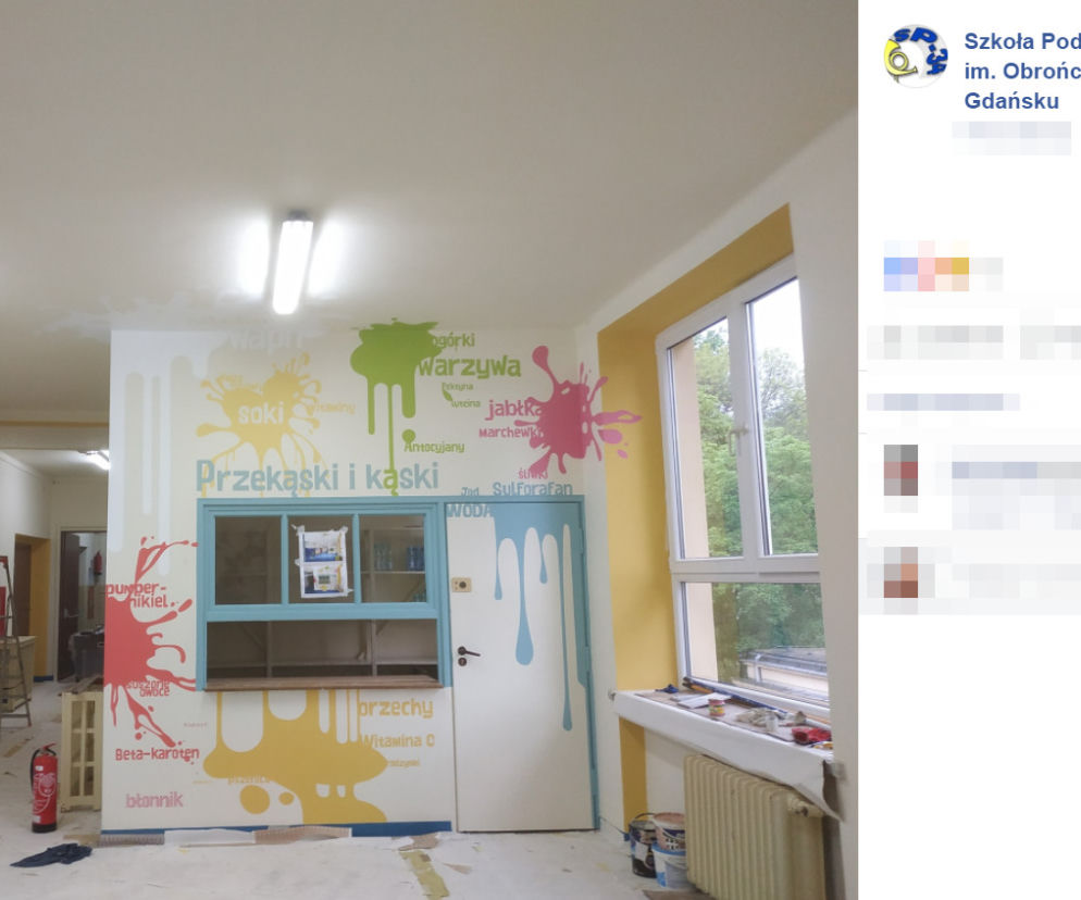 Korytarze Szkoły Podstawowej nr 34 w Krakowie