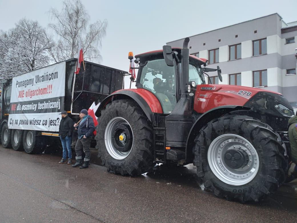 Protest rolników w Hrubieszowie - 9 lutego 2024