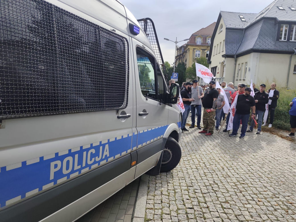Protest górników i hutników