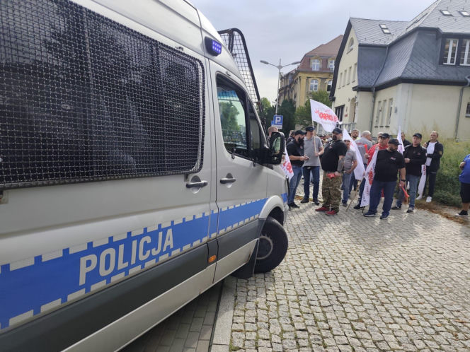 Protest górników i hutników