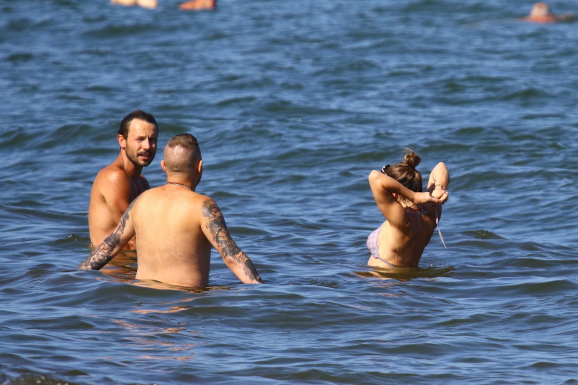 Edyta Herbuś na plaży