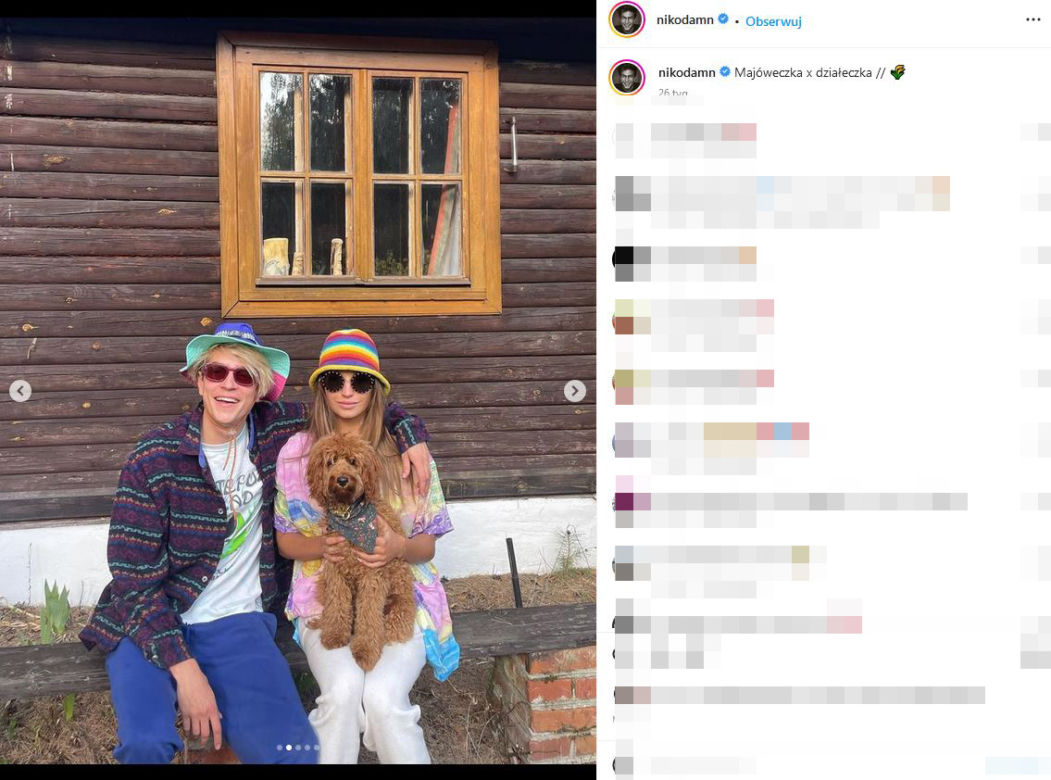 Julia Wieniawa i Nikodem Rozbicki podzielili się opieką nad pieskiem