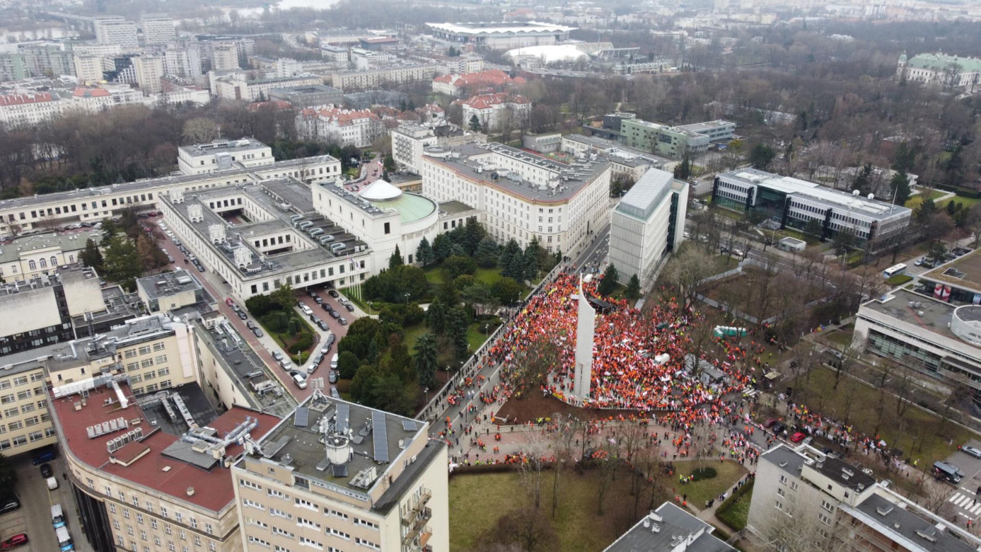 Strajk generalny rolników w Warszawie