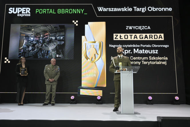 Kapral Mateusz wczoraj odebrał Złota Gardę