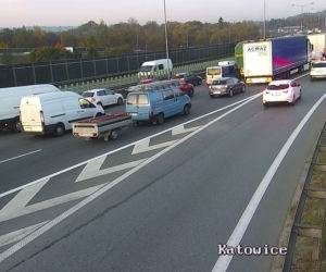 Potrącenie pieszego na autostradzie A4