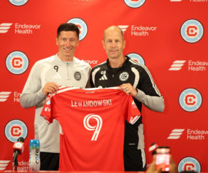 Robert Lewandowski na konferencji Chicago Fire