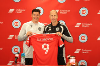 Robert Lewandowski na konferencji Chicago Fire