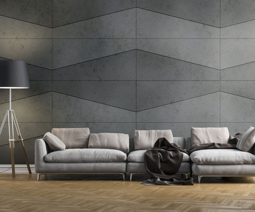 Płyty z betonu architektonicznego salon
