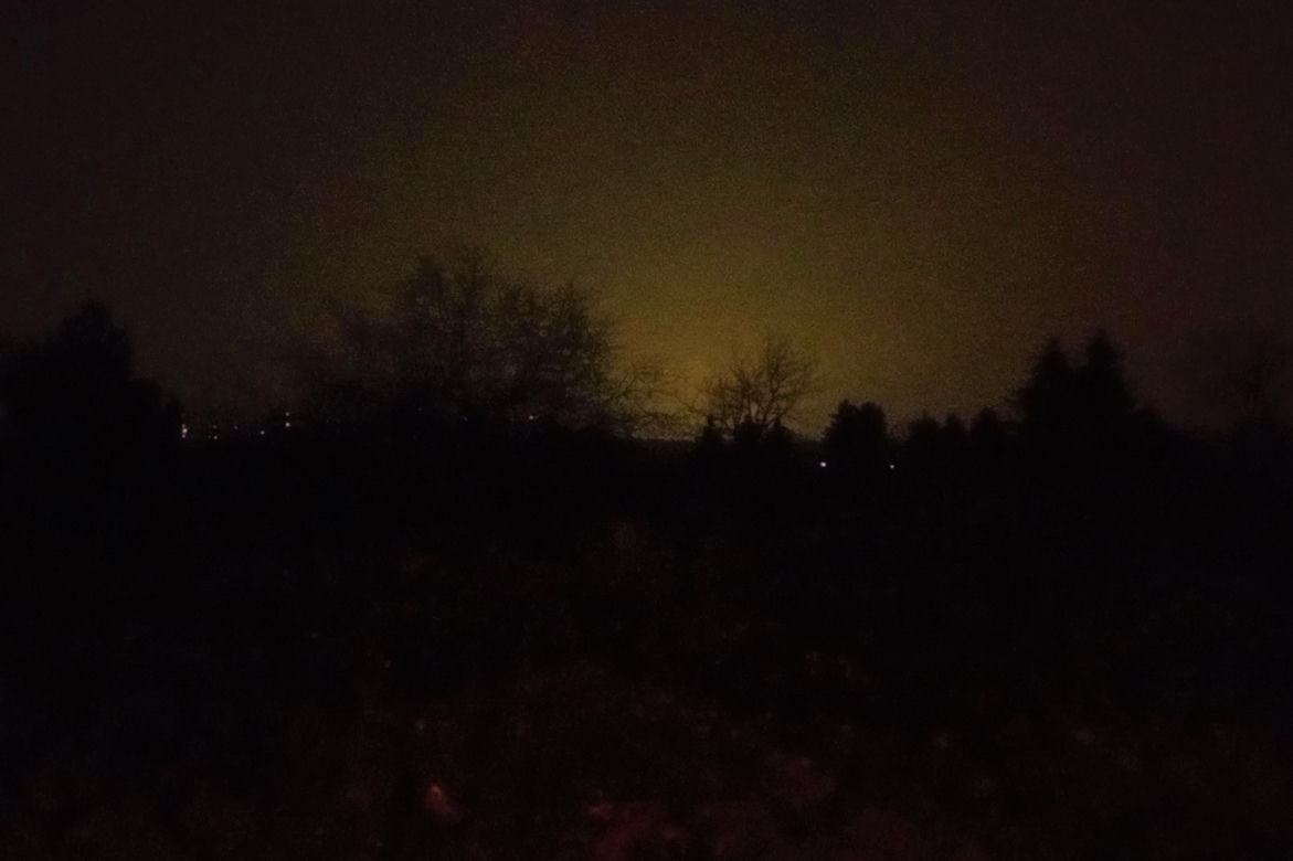 Pomarańczowa łuna nad Szczecinem