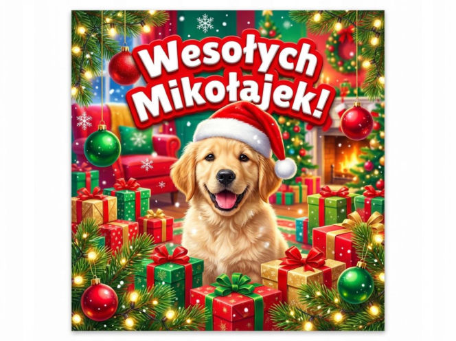 Kartka z życzeniami na Mikołaja