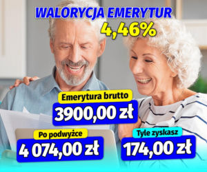 Waloryzacja emerytur 4,46%