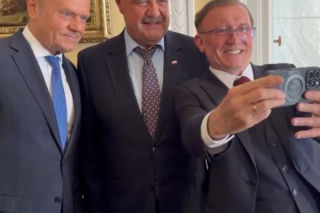 Donald Tusk na planie Rancza