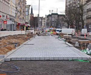 Przebudowa al. Wojska Polskiego - marzec 2022