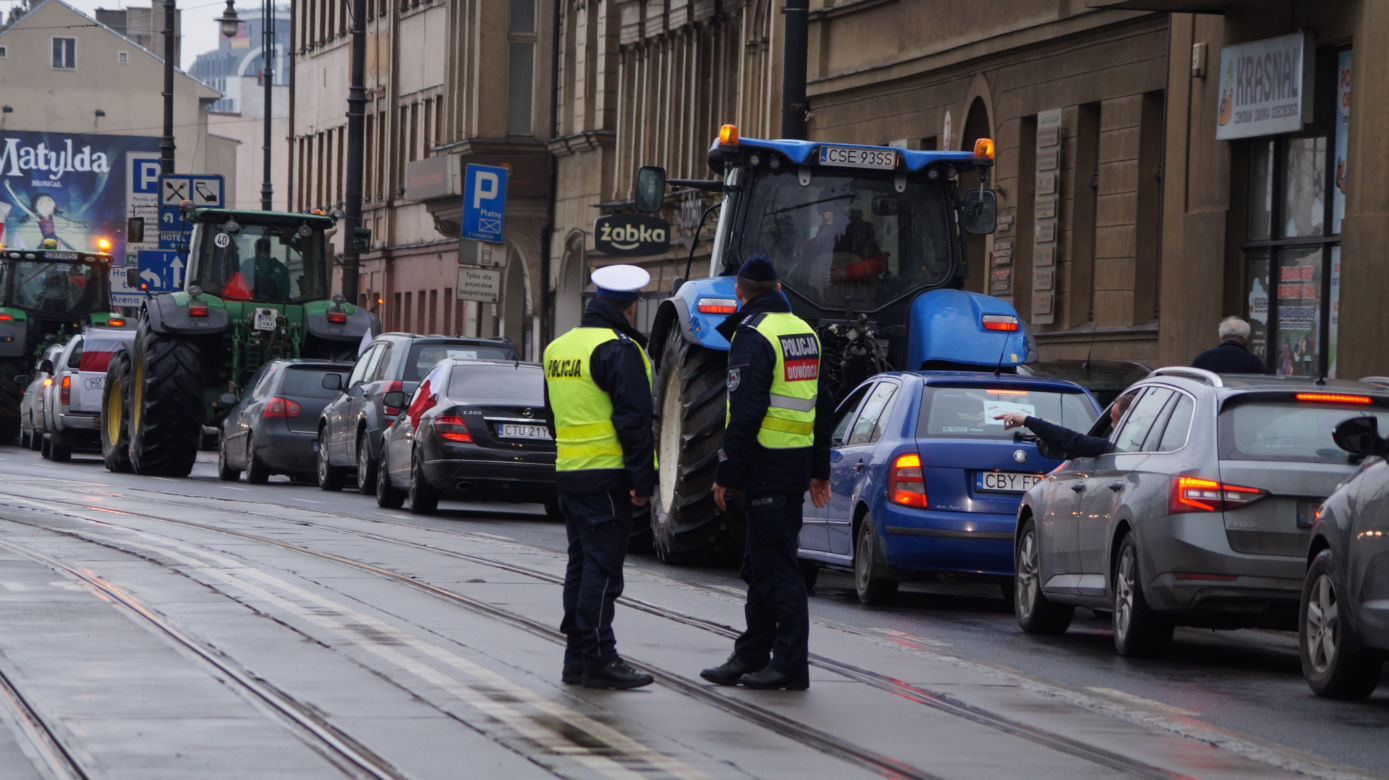 Strajk rolników w Bydgoszczy [ZDJĘIA]