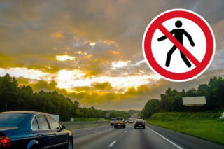 Młoda kobieta szła po autostradzie z kanistrem. Jej tłumaczenie zwala z nóg!