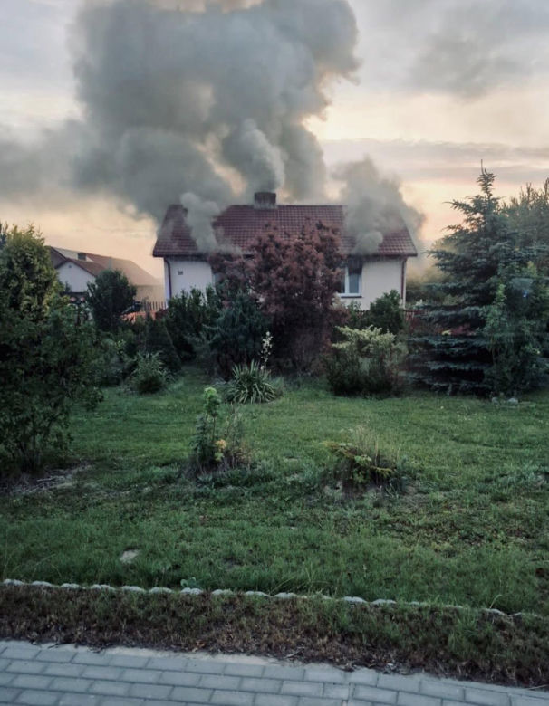 Pożar domu w Wilkołazie Górnym