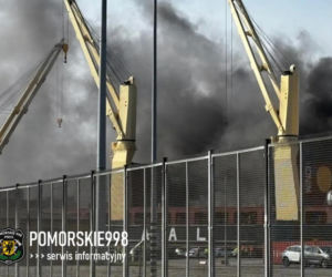 Pożar statku w gdańskim porcie! Potężny słup dymu