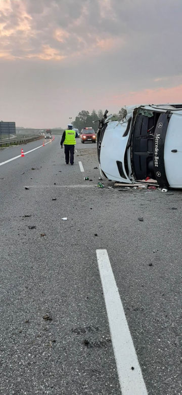 Wypadek na A4 koło Tarnowa - 26.05.2023r.