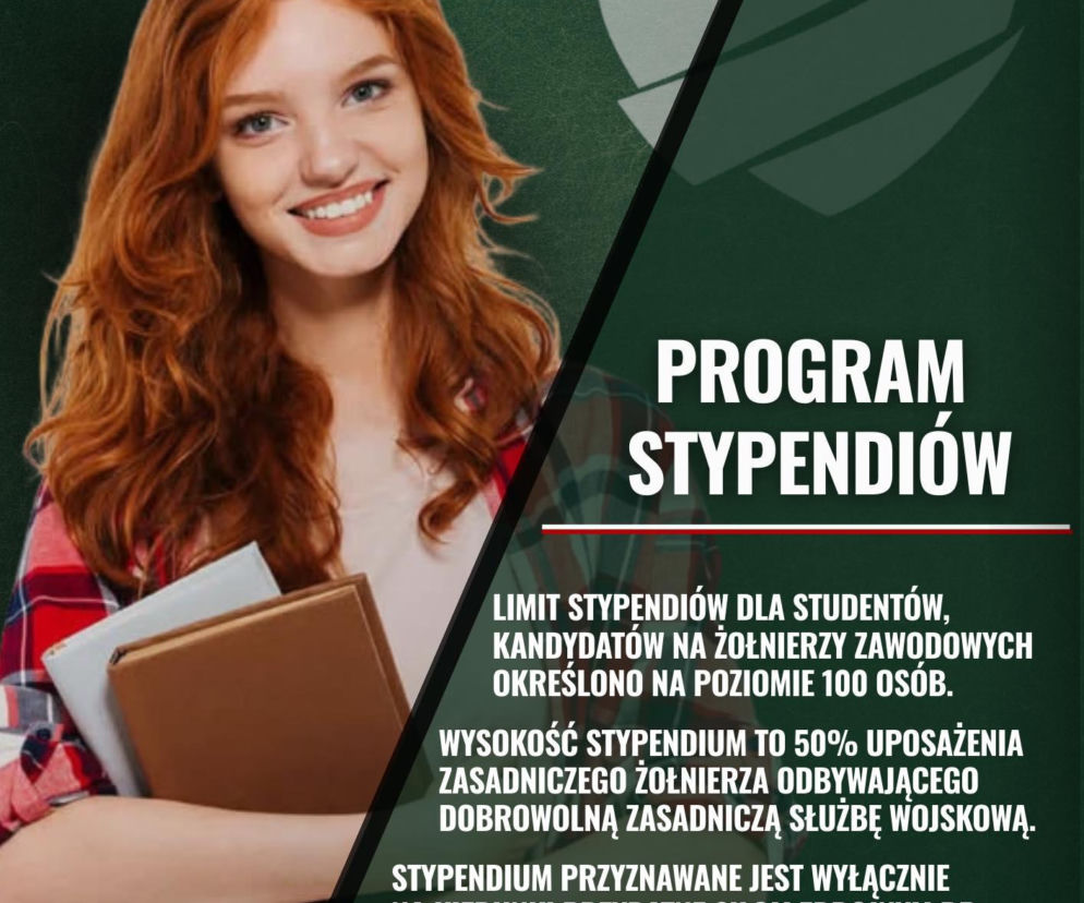 Trwa nabór wniosków o stypendium MON dla studentów.