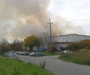 Pożar hali przy Krakowiaków