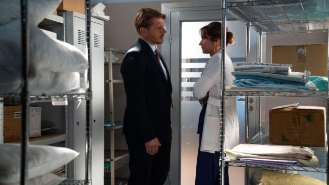 Na dobre i na złe odc. 983. Maks Beger (Tomasz Ciachorowski), Gloria (Aleksandra Grabowska)