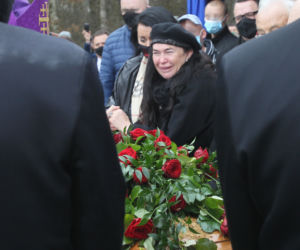 Ewa Krawczyk na pogrzebie męża Krzysztofa Krawczyka