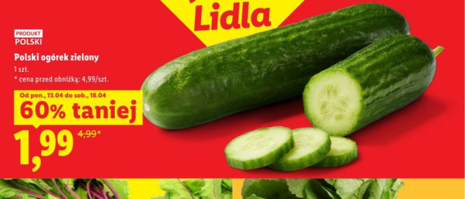 Polski ogórek zielony, 1,99 zł