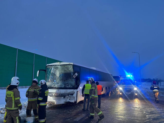 Wypadek w okolicach miejscowości Kroczewo (11.02.2026)