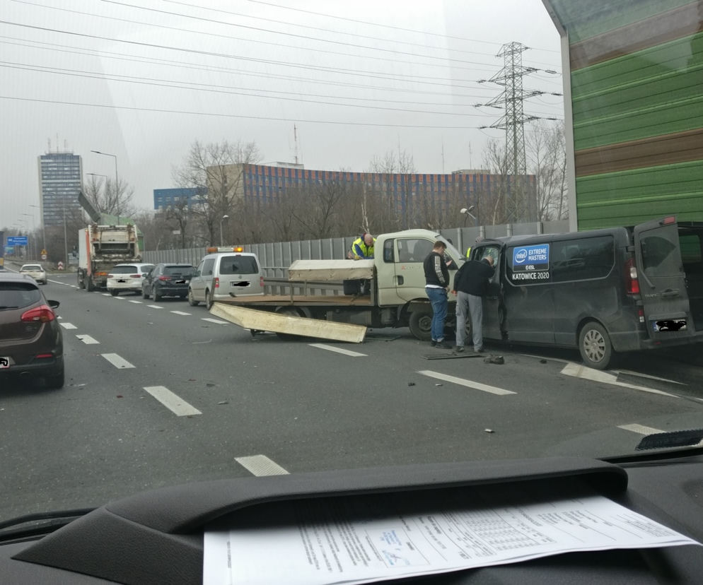 Karambol na autostradzie A4 w Katowicach.