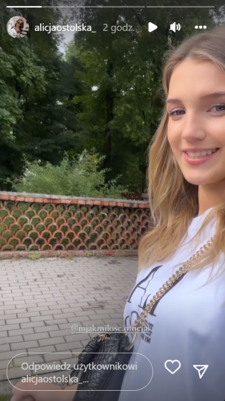 M jak miłość. Ala (Alicja Ostolska) na planie