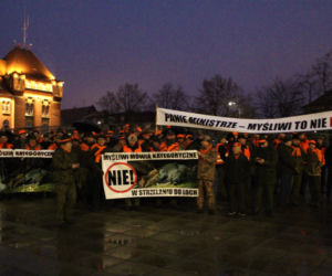 Szczecinianie protestowali przeciwko odstrzałowi dzików
