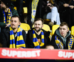 Arka Gdynia - Lechia Gdańsk: Zdjęcia kibiców z derbów Trójmiasta w ramach 23. kolejki PKO BP Ekstraklasy