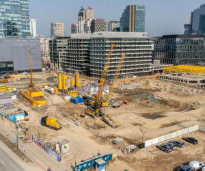 Budowa wieżowca AFI Tower w kompleksie Towarowa22