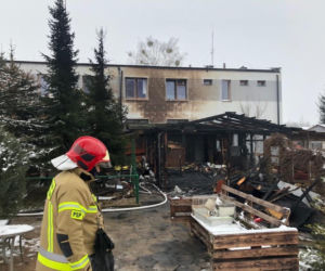 Pożar Domu Gościnnego w Dzięciołówce [10.01.2021]