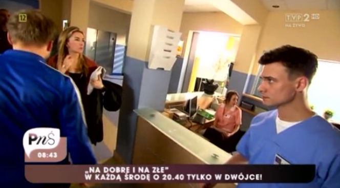 Pytanie na śniadanie. Mateusz Damięcki i Kamilla Baar na planie Na dobre i na złe