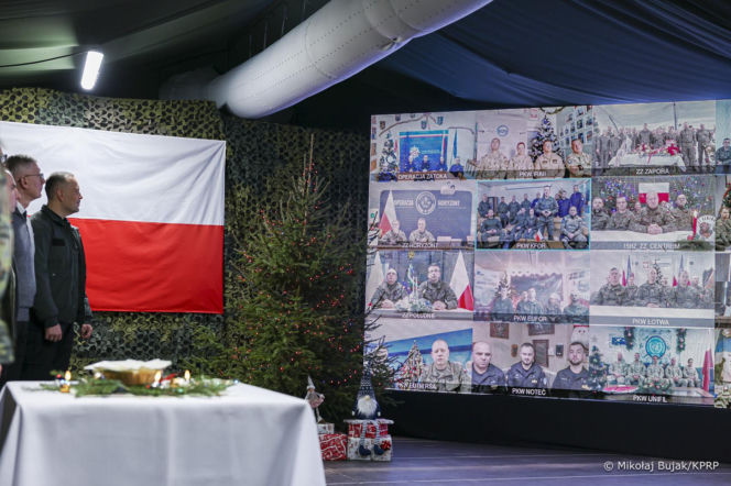 Karol Nawrocki na granicy w Wigilię