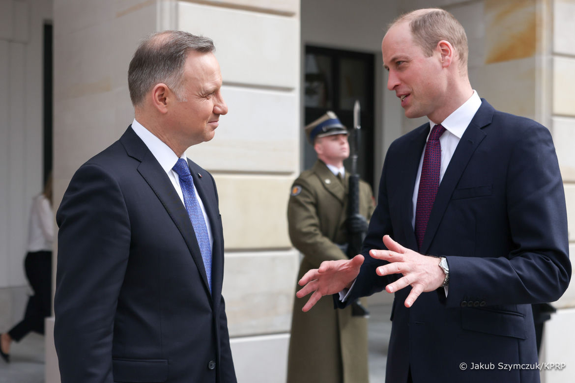 Książę William w Warszawie - drugi dzień wizyty
