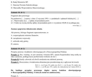 Matura: WOS. Zadania z 2018 ROKU,  akusze CKE