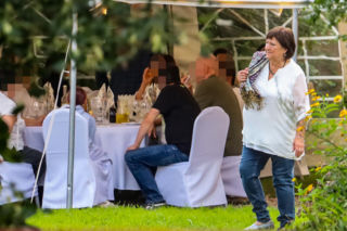 Anna Komorowska świętowała imieniny w Budzie Ruskiej. Wyglądała obłędnie!
