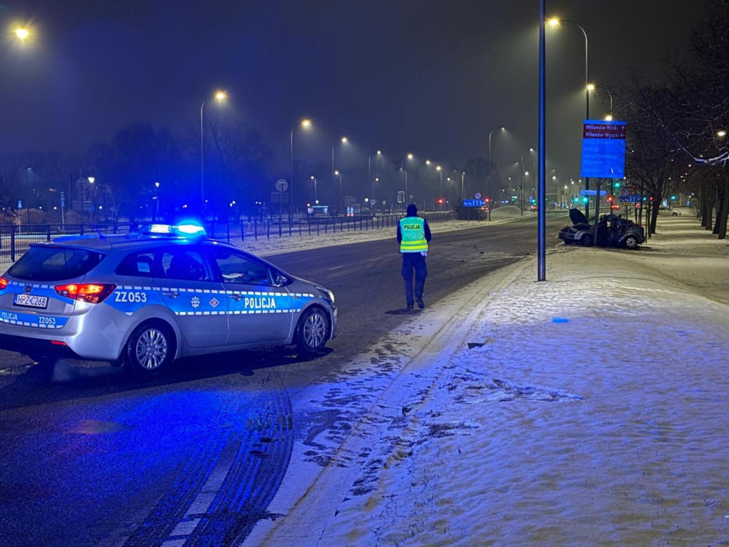 Wypadek w Wilanowie. Zginął kierowca