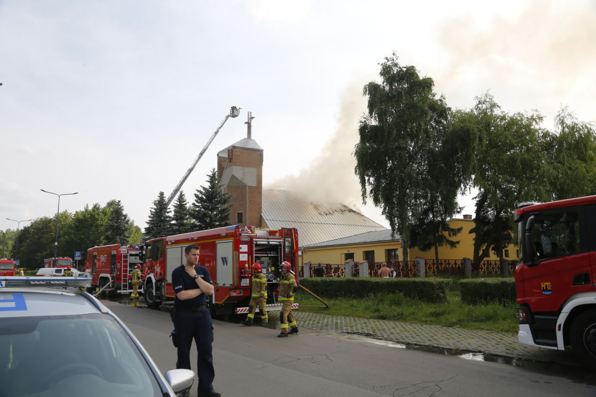 Pożar kościoła w Sosnowcu