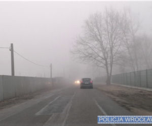 Gęsta mgła na Dolnym Śląsku