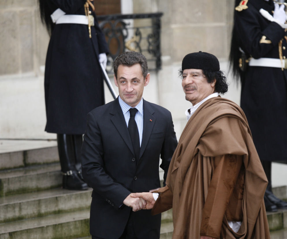 Nicolas Sarkozy, Muammar al-Gaddafi