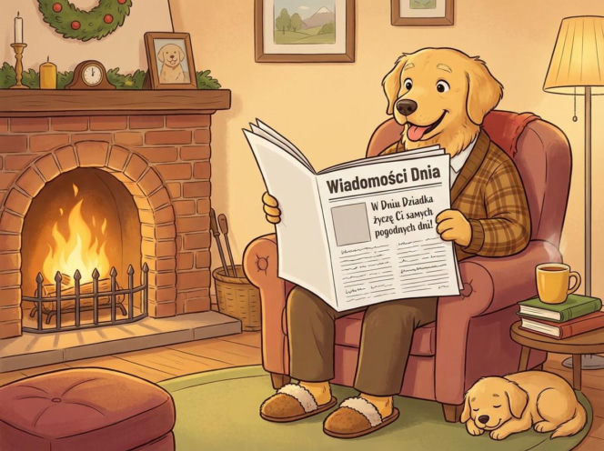 Kartka z życzeniami na Dzień Dziadka 2026