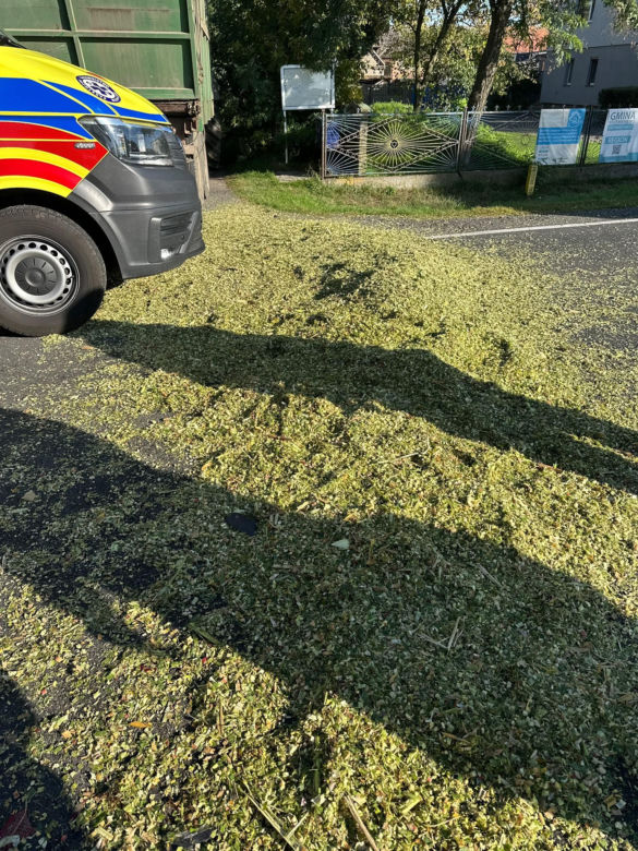 Zablokowana DK12 Leszno-Gostyń. Bus zderzył się z ciągnikiem rolniczym