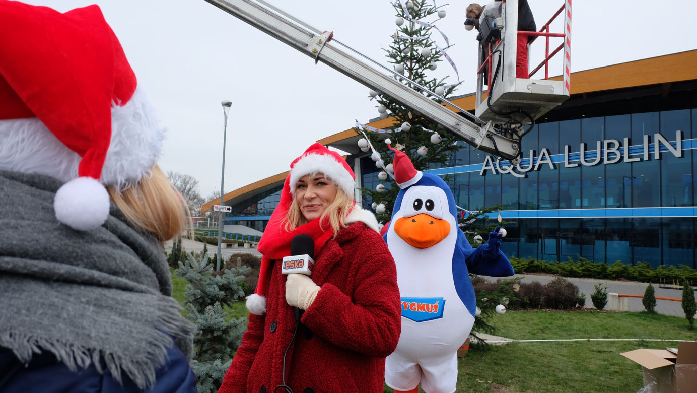 Eskowa choinka stanęła przez Aqua Lublin!