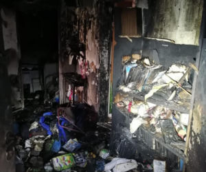 Pożar mieszkania na Kurdwanowie