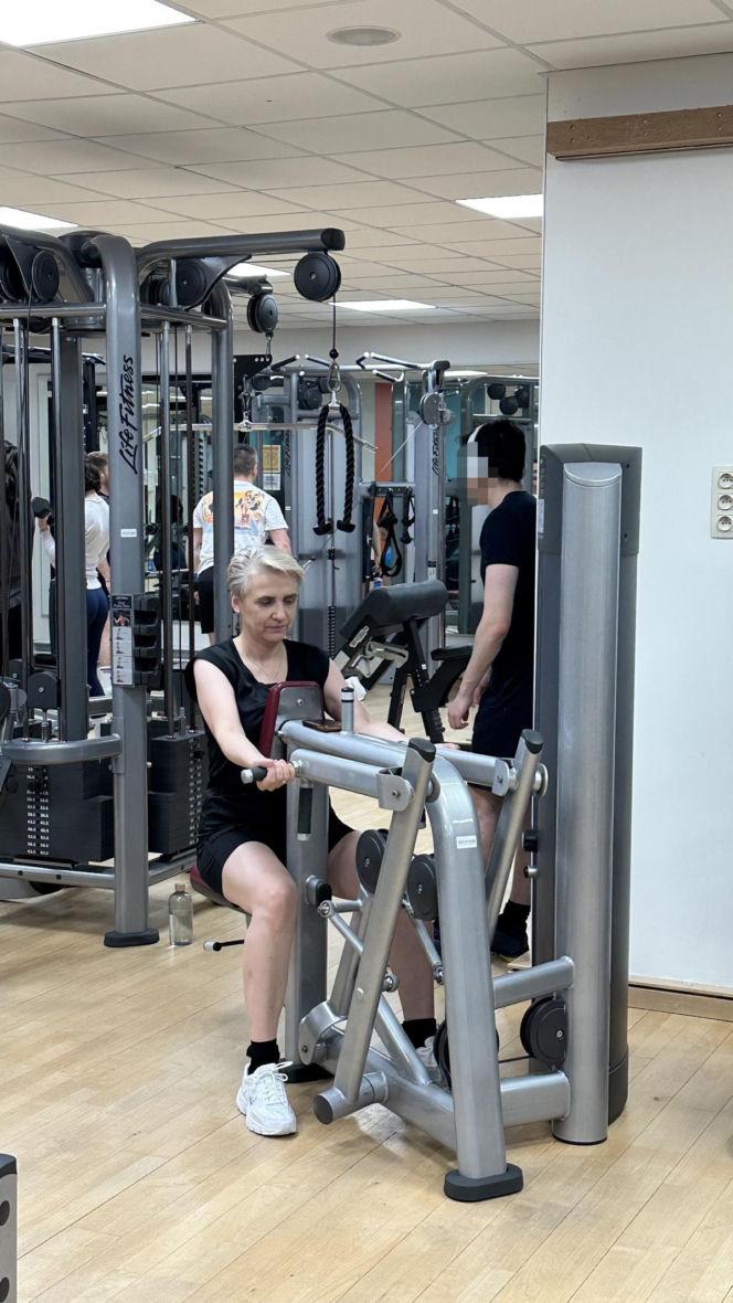 Joanna Scheuring-Wielgus na siłowni